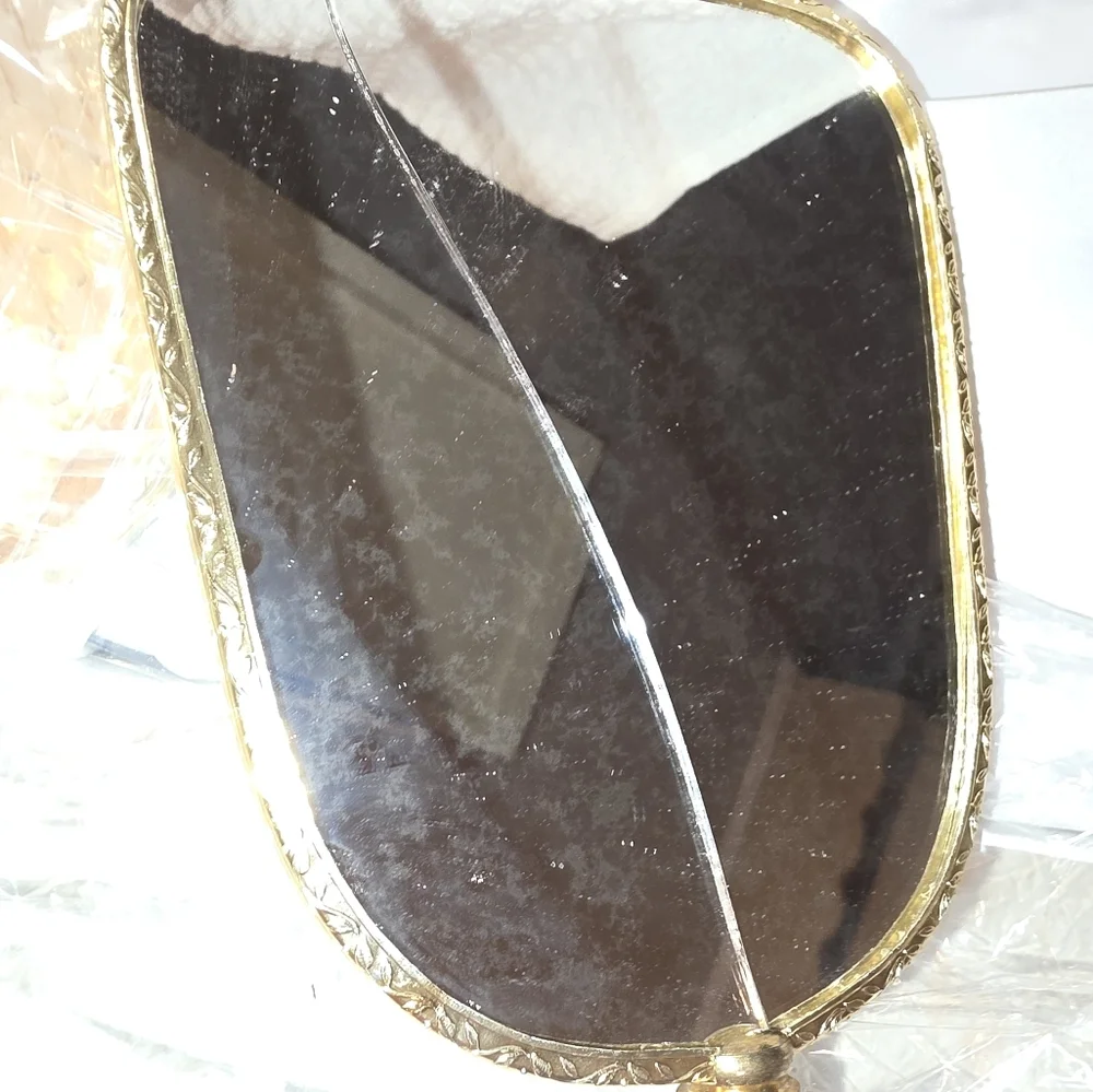 Elegant Gold and Cream Vanity Set